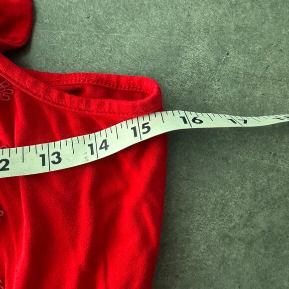 Vintage Y2k Red Lace Criss Cross Front Tank Top Cami Small - Picture 4 of 5